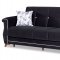 Zigana Sofa Bed in Black Fabric by Casamode w/Options