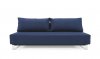 Ifelt Blue Fabric Modern Sofa Bed w/Stainless Steel Legs