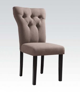 Effie Accent Chair Set of 2 in Light Brown Fabric by Acme [AMCC-71522 Effie]