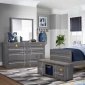 Cruise Kids Bedroom 4Pc Set in Gray by Global w/Options