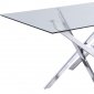 Xander Dining Table 901 by Meridian w/Chrome Metal Base