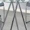 D1503BT Dining 5Pc Set by Global w/Glass Top & Grey Chairs