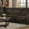 Shreveport Reclining Sectional Sofa 8238 in Brown Homelegance