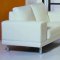 White Bycast Leather Modern Living Room Set