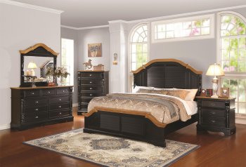 Oleta 203180 Bedroom in Black & Honey by Coaster w/Options [CRBS-203180 Oleta]