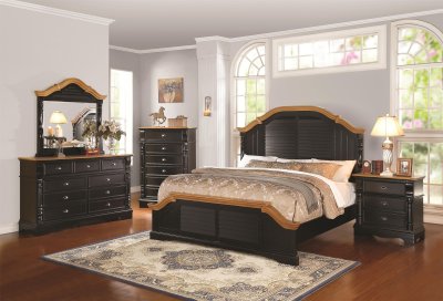 Oleta 203180 Bedroom in Black & Honey by Coaster w/Options