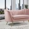 Margo Sofa 622 in Pink Velvet Fabric by Meridian w/Options