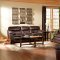 2 Pc Transitional Sofa & Loveseat Set In Dark Brown