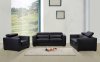 Shanghai Black Leather Modern Sofa by J&M Furniture