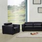 Shanghai Black Leather Modern Sofa by J&M Furniture