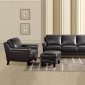 Andover Sofa & Loveseat Set in Grey Leather Italia w/Options