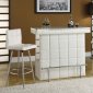 Ronni Bar Table 70945 in Padded White PU by Acme w/Options