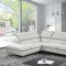 Maine Power Motion Sectional Sofa Light Grey Eco-Leather by VIG