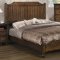 Rustic Medium Brown Finish Traditional Bed w/Optional Casegoods