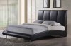 8272 Upholstered Bed in Black Leatherette by Global