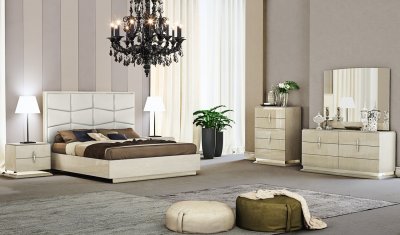 Chiara Bedroom in Light Walnut by J&M w/Optional Casegoods