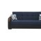 Carlton Sofa Bed & Loveseat Set in Blue Fabric w/Options