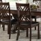 Katrien Dining Room Set 7Pc 71855 in Espresso & Black by Acme