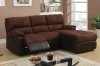 F6627 Reclining Sectional Sofa by Boss in Chocolate Microfiber