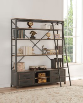 Actaki Bookshelf 92436 in Sandy Gray by Acme w/Option