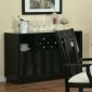 Chocalate Brown Gloss Finish Modern Wave Dining Server