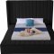 Kiki Upholstered Bed in Black Velvet Fabric by Meridian