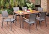 Oshawa Outdoor Patio Dining 7Pc Set CM-OT1868 in Gray & Oak