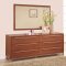 5 Piece Walnut Finish Contemporary Bedroom Set