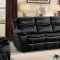 Bastrop Reclining Sofa 8230BLK in Black by Homelegance