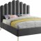 Lily Bed in Grey Velvet by Meridian w/Options