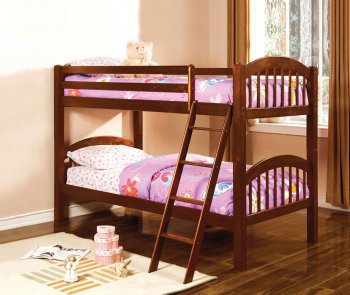 CM-BK524CH Coney Island Twin/Twin Bunk Bed in Cherry [FAKB-CM-BK524CH Coney Island]