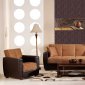 Brown Microfiber Elegant Living Room w/Sleeper Sofa And Storage