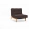 Splitback Sofa Bed in Dark Brown w/Eik Legs by Innovation