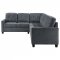 Georgina Sectional Sofa 551701 in Steel Gray Fabric by Coaster