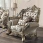 Danae Chair LV01195 Fabric & Champagne & Gold by Acme w/Options