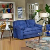 6300 Lisa Sofa & Loveseat Set in Cobalt Blue Fabric by Chelsea