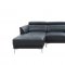 Slate Sectional Sofa in Blue Leather by Beverly Hills