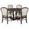 Landon Dining Set 5Pc 109400 in Rich Brown by Coaster