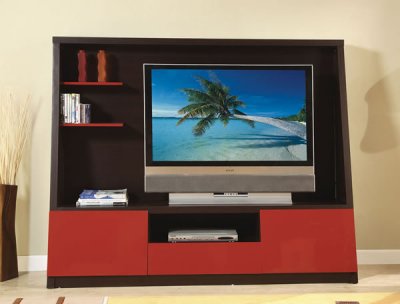 Modern Two-Tone Wall Entertainment Unit