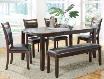 Dupree Dining Set 5Pc 105471 by Coaster in Dark Brown w/Options [CRDS-105471 Dupree]