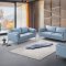 Mesut Sofa LV02387 in Light Blue Leather by Acme w/Options