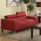 F7260 Sofa & Loveseat Set in Carmine Fabric by Poundex