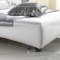 Luxe Bed in White Half Leather by Casabianca