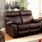 Myrtle Reclining Sofa CM6193 in Brown Leather Match w/Options