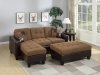 F6929 Sectional Sofa in Saddle Microfiber Fabric by Boss