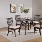 Everton Dining Set 5Pc 108891 in Dark Walnut by Coaster