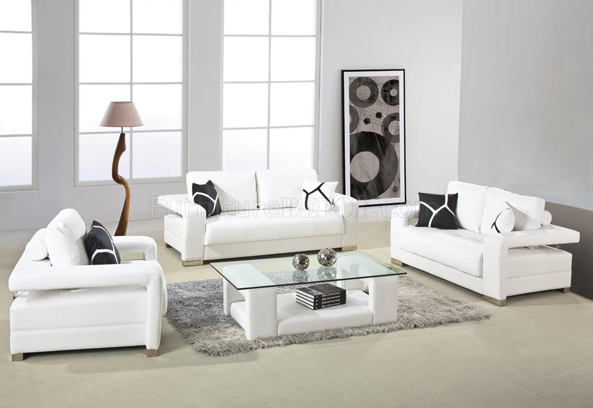 white bonded leather sofa set