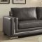 Perla Sofa CM6424GY in Dark Gray Breathable Leatherette w/Opt