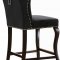 Suri Counter Stool 773 Set of 2 Black Velvet Fabric by Meridian