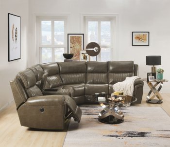 Lonna Recliner Sectional Sofa 54600 in Taupe by Acme w/Options [AMSS-54600-Lonna Taupe]